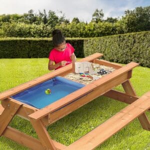 Alternative view of Sand & Water Wooden Picnic Table
